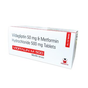 Vildagliptin 50 mg & metformin Hydrochloride 500 mg Tablets